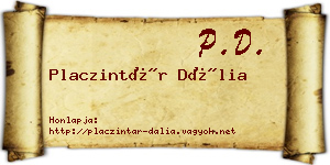 Placzintár Dália névjegykártya